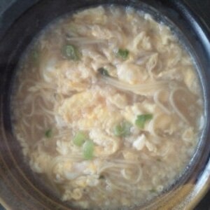 一人昼食に！　　「揚げ玉卵とじラーメン」　　♪♪